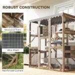 Outdoor Cat Enclosure With Window Access, 5 Platforms And 2 Resting Boxes, Waterproof Roof For Multiple Cats - Image 4