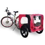 Bicycle Trailer For Pets Outdoor Foldable Dog Trailer With Reflectors - Image 4