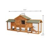 Extra Large Bunny Cage With 2 Runs House Small Animal Habitats For Guinea Pigs - Image 8