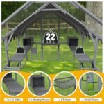 Outdoor Cat House Cat Enclosures 110 Large Kitten Playpen With Platforms,Upgrade Waterproof Cover-grey - Image 5