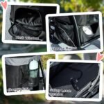 3 In 1 Pet Jogging Stroller For Small Dogs And Cats With Detachable Carrier, Storage Basket, Gray - Image 2