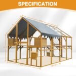 Outdoor Cat House Cat Enclosures 110 Large Kitten Playpen With Platforms,Upgrad - Image 3