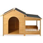 Large Wooden Dog House With Porch - Image 2