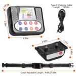 1Set 990FT Range Dog Wireless Fence Remote Training Collar IPX6 Waterproof Receiver With 0-9 Levels Beep Vibration Shock Mode 4 Channels Rechargeable Transmitter System - Image 5
