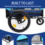 Outdoor Heavy Duty Foldable Utility Pet Stroller Dog Carriers Bicycle Trailer - Image 2