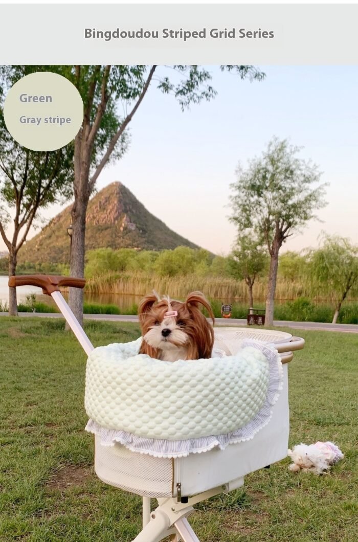 Pet Stroller Anti-dirty Towel Cushion Pillow Pure Cotton Three-piece Set For Cats And Dogs Removable And Washable Pad - Image 7