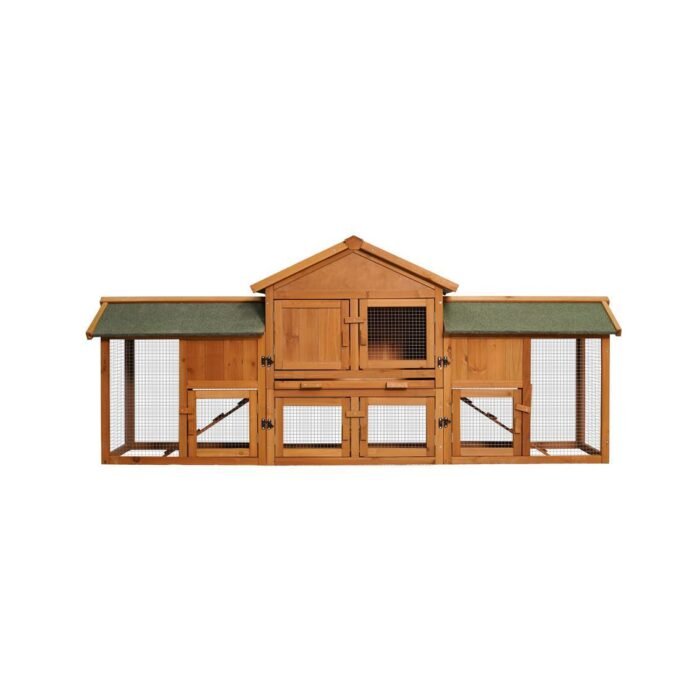 Extra Large Bunny Cage With 2 Runs House Small Animal Habitats For Guinea Pigs - Image 1