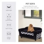 PawHut Dog Sofa Bed For XS-Sized Dogs, Cat Sofa With Soft Cushion, Pet Chair Lounge With Washable Cover, Removable Legs, Wooden Frame - Image 6