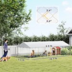 Two Room Outdoor Dog Kennel, Dog Run With Roof, Waterproof UV-Resistant Cover, Secure Lock, 19.7 X 7.5 X 5.2 - Image 5