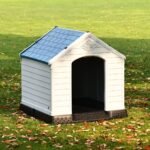 Only Supports Self Pickup-Plastic Dog House, Insulated Dog House, Assembled Sturdy Dog Kennel With Elevated Floor And Ventilation For Small To Large Dogs -29 Inch, Blue - Image 2