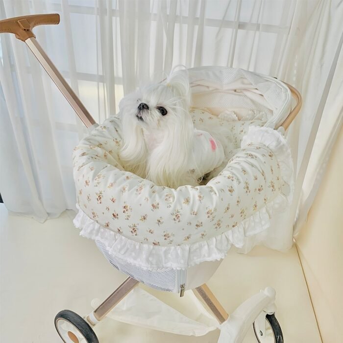 Pet Stroller Anti-dirty Towel Cushion Pillow Pure Cotton Three-piece Set For Cats And Dogs Removable And Washable Pad - Image 8