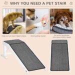 Ramp For Dog Bed, Pet Ramp For Dog With Non-slip Carpet And Top Platform - Image 4