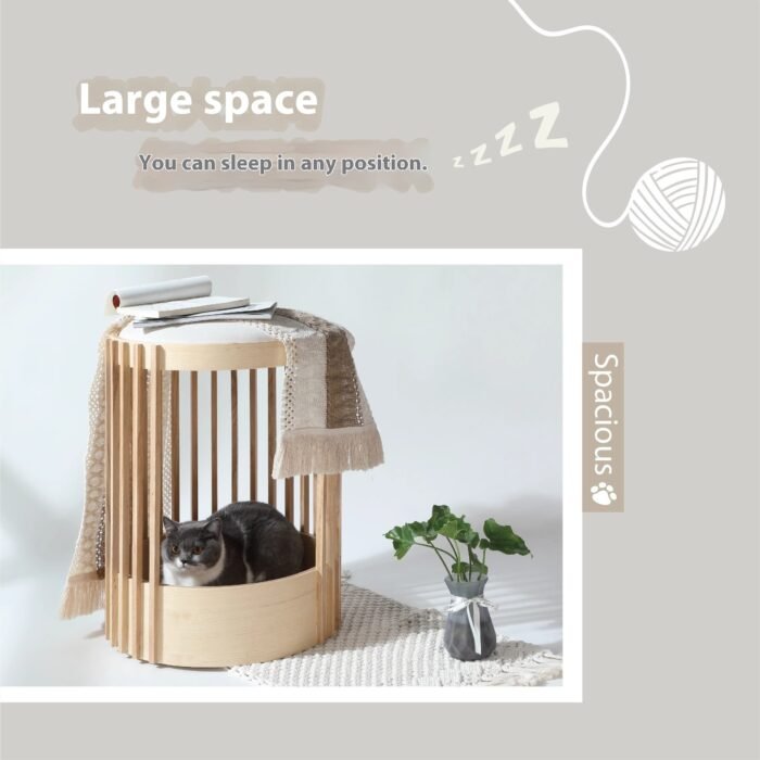 Household Solid Wood Column Cat Climbing Frame Pet Bed Bite-resistant - Image 4