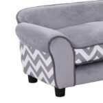 PawHut Dog Sofa Bed For XS-Sized Dogs, Cat Sofa With Soft Cushion, Pet Chair Lounge With Washable Cover, Removable Legs, Wooden Frame - Image 4