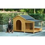 Large Wooden Dog House With Porch - Image 7