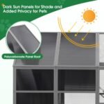 Luxury Cat Cage Outdoor Wooden Cat Fence Patio Large Cat Running House - Image 2