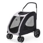 Pet Stroller Medium To Large Dogs Elderly Dog Disabled Walking Cat Out Lightweight Portable Foldable Dog Walking Car - Image 8