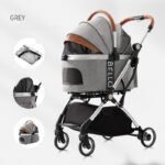 Dog Walking Pet Stroller Teddy Dog Four-wheel Universal Folding Cart - Image 2