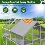 Outdoor Cat Room Cat Fence 110 Large Kitten Play Fence With Platform - Image 3