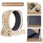 Cat Exercise Wheel For Indoor Cats, Running Wheel With Carpeted Runway - Image 5