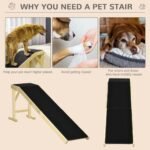Ramp For Dog Bed, Pet Ramp For Dog With Non-slip Carpet And Top Platform - Image 6