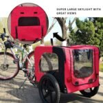 Bicycle Trailer For Pets Outdoor Foldable Dog Trailer With Reflectors - Image 2