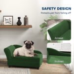 Pet Sofa Bed Couch With Storage, Pet Sofa For Cats And Small Dogs, Green - Image 3