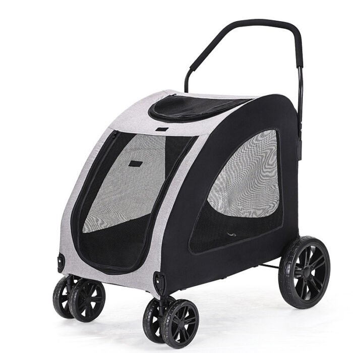 Pet Stroller Medium To Large Dogs Elderly Dog Disabled Walking Cat Out Lightweight Portable Foldable Dog Walking Car - Image 1