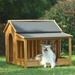 Large Wooden Dog House With Porch - Image 10