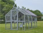 Outdoor Cat House Cat Fence, Upgraded Waterproof Cover - Gray - Image 6