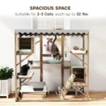 Outdoor Cat Enclosure With Window Access, 5 Platforms And 2 Resting Boxes, Waterproof Roof For Multiple Cats - Image 6