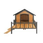 Outdoor Large Wooden Cabin House Style Wooden Dog Kennel With Porch - Image 7