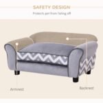 PawHut Dog Sofa Bed For XS-Sized Dogs, Cat Sofa With Soft Cushion, Pet Chair Lounge With Washable Cover, Removable Legs, Wooden Frame - Image 9