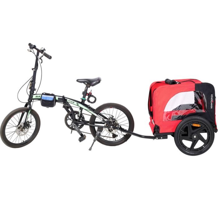Bicycle Trailer For Pets Outdoor Foldable Dog Trailer With Reflectors - Image 6