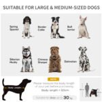 PawHut 1-Click Foldable Doggy Stroller For Medium Large Dogs, Pet Stroller With Storage, Smooth Ride With Shock Absorption, Mesh Window, Safety Leash, Big Dog Walking Stroller, Black - Image 5