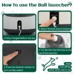 Only Supports Self Pickup Dog Ball Thrower, Automatic Ball Launcher, Indoor-Outdoor Interactive Dog Toy With Three Scopes, Includes Balls And A Data Cable, Grey-Green - Image 9