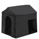 60.2 Large Outdoor Dog House With Insulated Liner For Winter Waterproof Dog Kennel For Medium & Large Dogs, Dog House With Porch And Asphalt Roof And Elevated Floor, Nature - Image 6