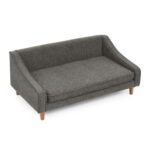 Durable Elevated Dog Sofa Bed,Pet Sofa With Modern Irregular Armrest Design,Comfortable Soft Dog Sofa - Image 9