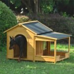 Large Wooden Dog House With Porch - Image 5
