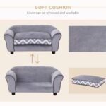 PawHut Dog Sofa Bed For XS-Sized Dogs, Cat Sofa With Soft Cushion, Pet Chair Lounge With Washable Cover, Removable Legs, Wooden Frame - Image 8