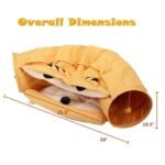 Cat's Telescopic Tunnel Cushioned Bed Pet Nest Teasing Balls Zipper Connection Feline Supplies - Image 6