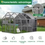 Luxury Cat Cage Outdoor Wooden Cat Fence Patio Large Cat Running House - Image 3