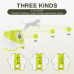 Only Supports Self Pickup Dog Ball Thrower, Automatic Ball Launcher, Indoor-Outdoor Interactive Dog Toy With Three Scopes, Includes Balls And A Data Cable, Grey-Green - Image 7